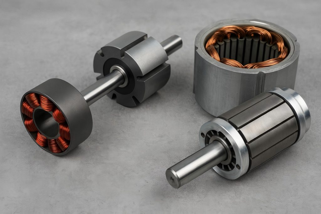 BLDC vs. Induction Motor Stator and Rotor