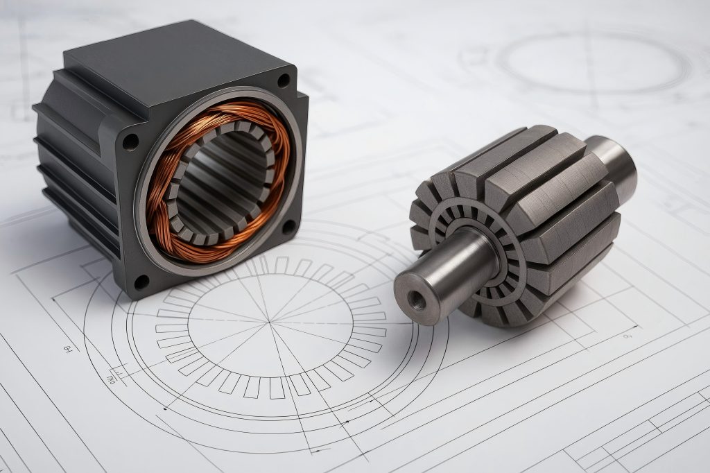 Induction Motor Stator and Rotor