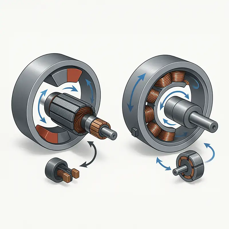 DC Motor Stator and Rotor Work Together