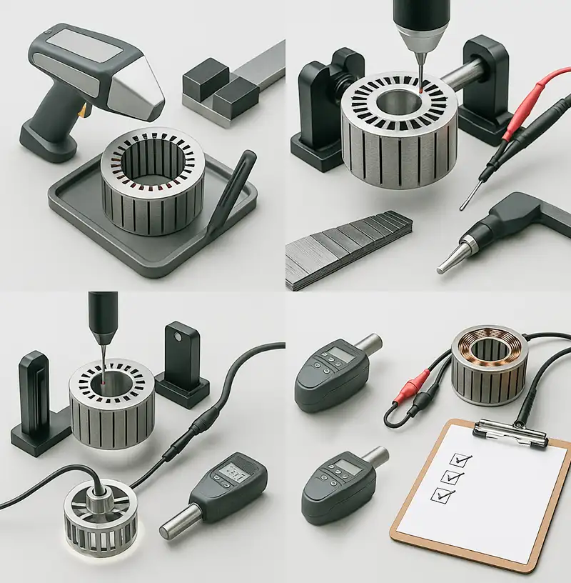 Calidad e inspección del estator y el rotor del motor