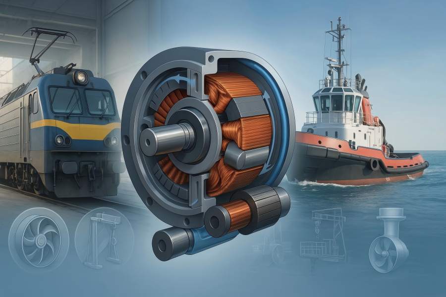 DC Stators and Rotors for Railway and Marine Systems