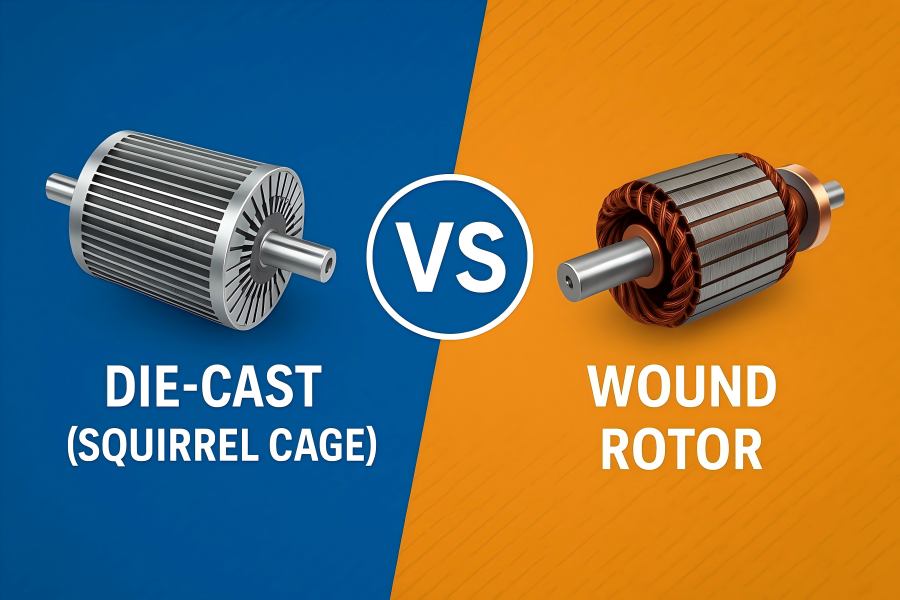 Die-Cast Rotor vs. Wound Rotor