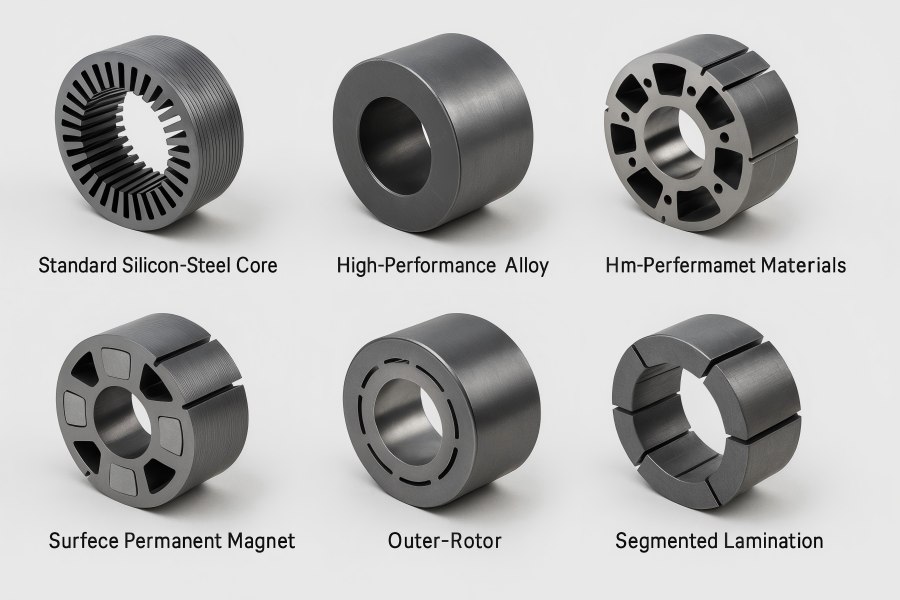 Rotor Core Types for Servo Motors