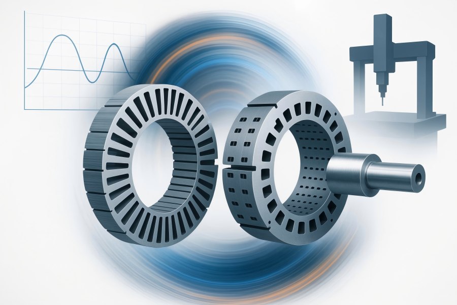 Stator and Rotor Cores for High-Speed Motors