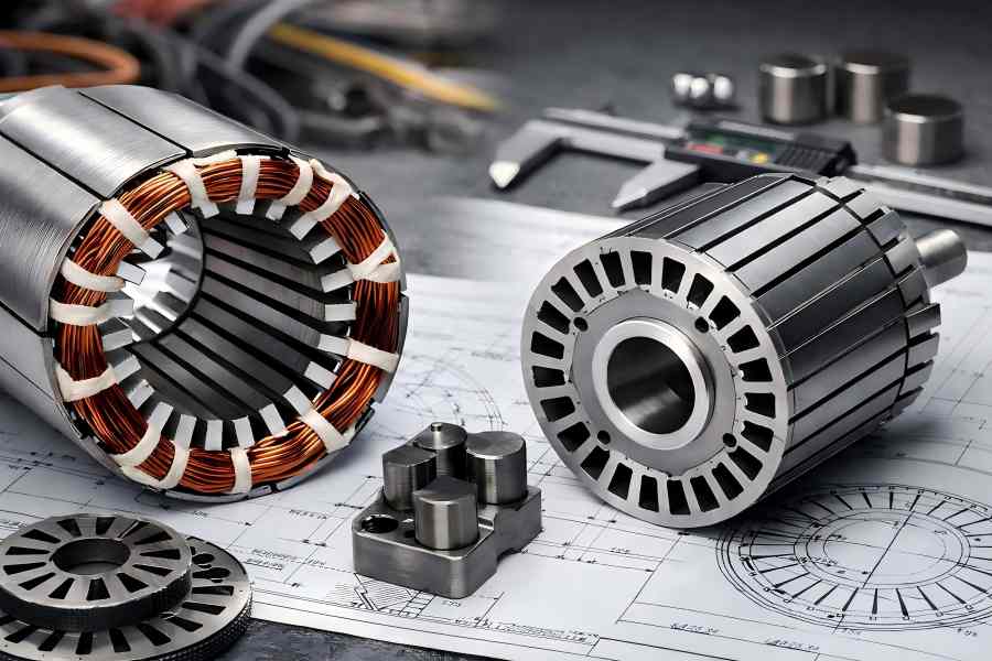 Rotor and Motor Stator Lamination Stacks