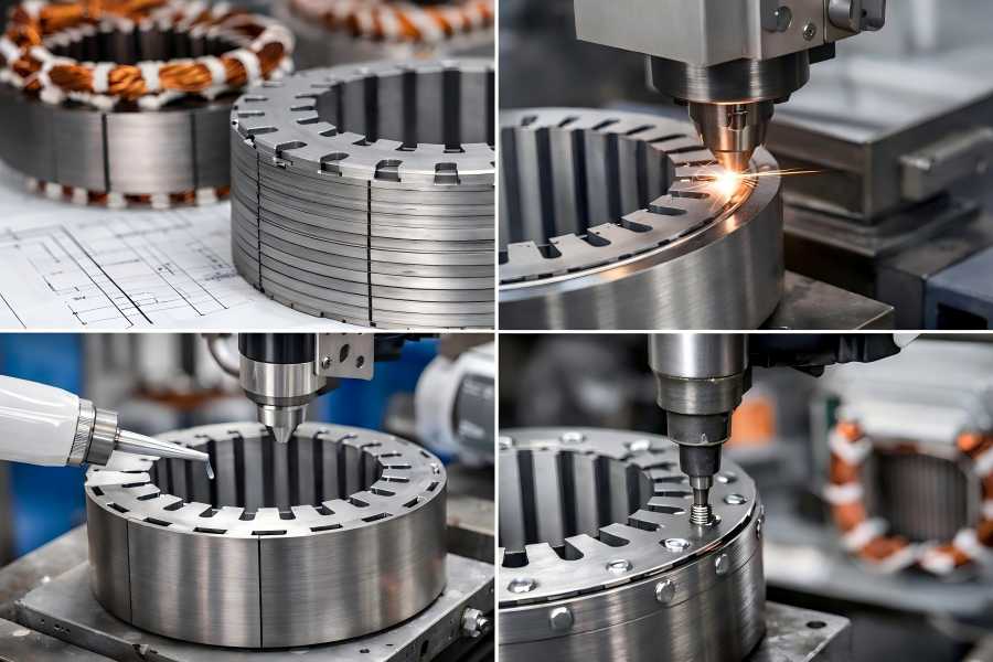 Stacking Processes Influence Motor Noise and Vibration