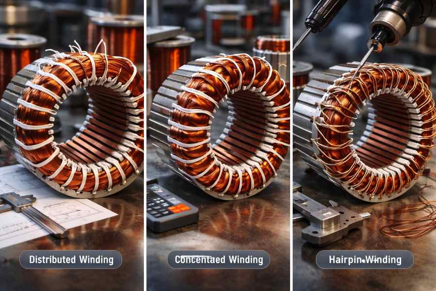 Tecniche di avvolgimento dello statore del motore