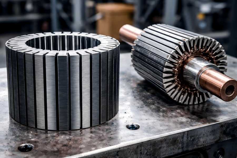 Motor Stator and Rotor Lamination Stacks