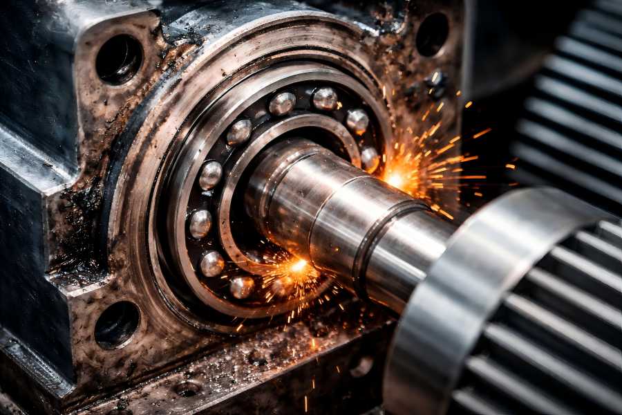 Statore e rotore: cuscinetti allentati o installati in modo errato.